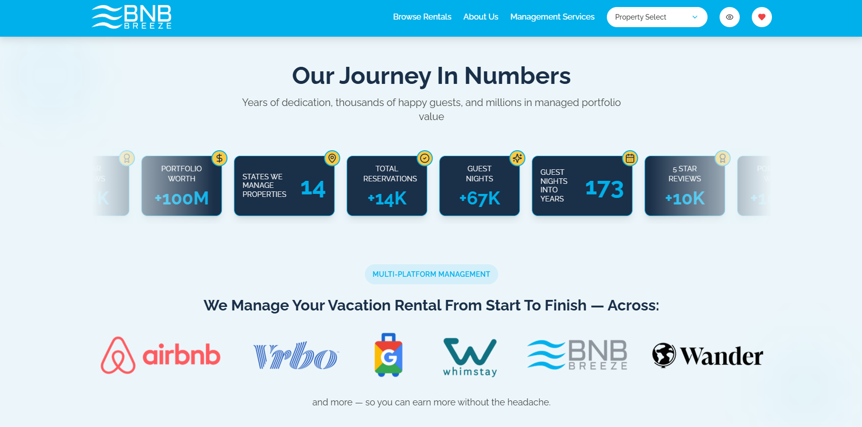 Stats section preview