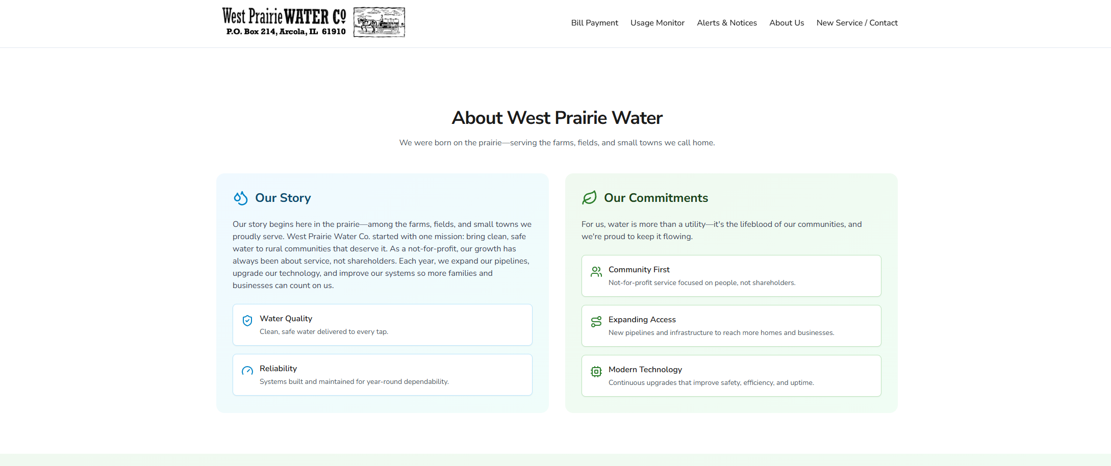 Clear About page content