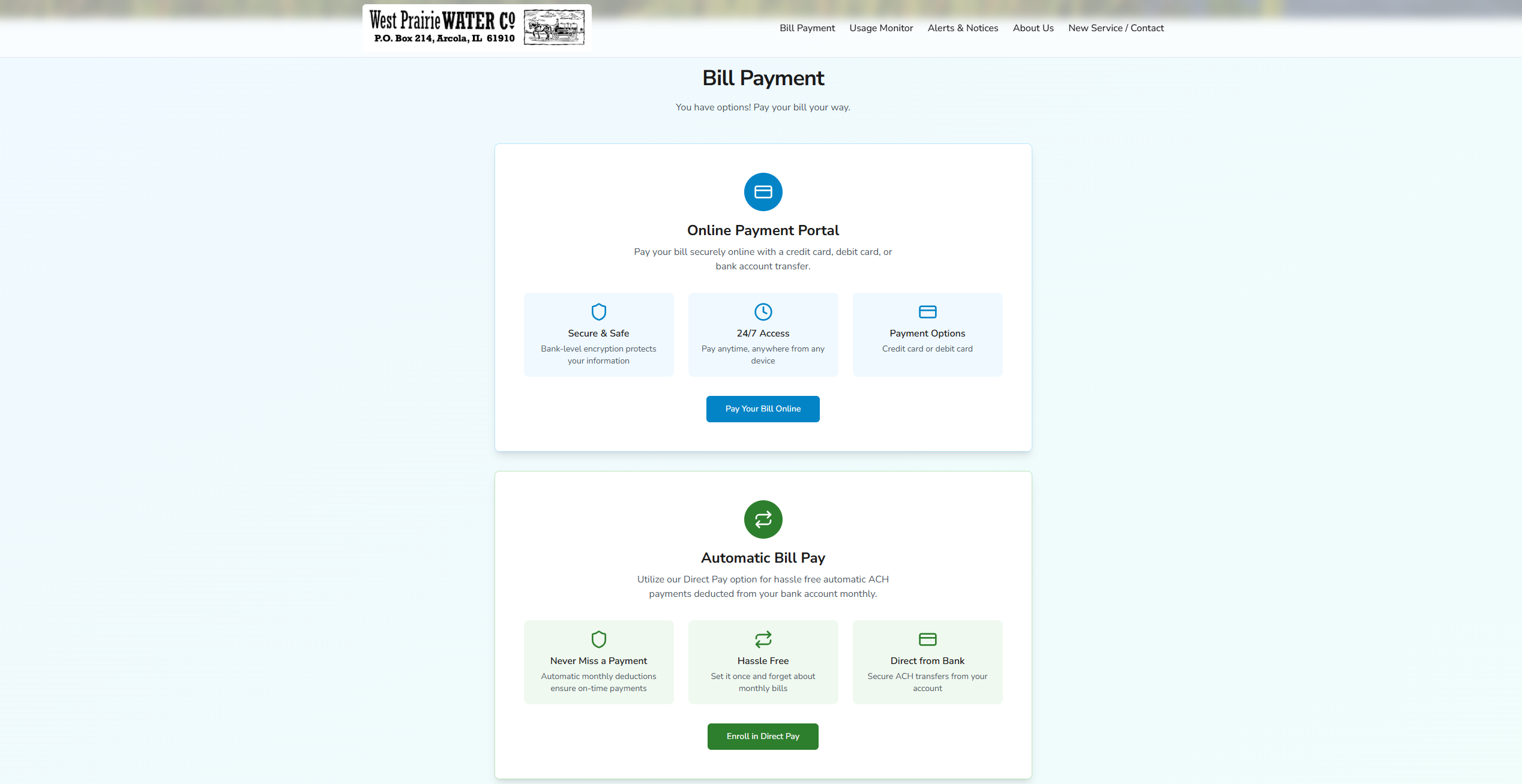 Simple billing entry point